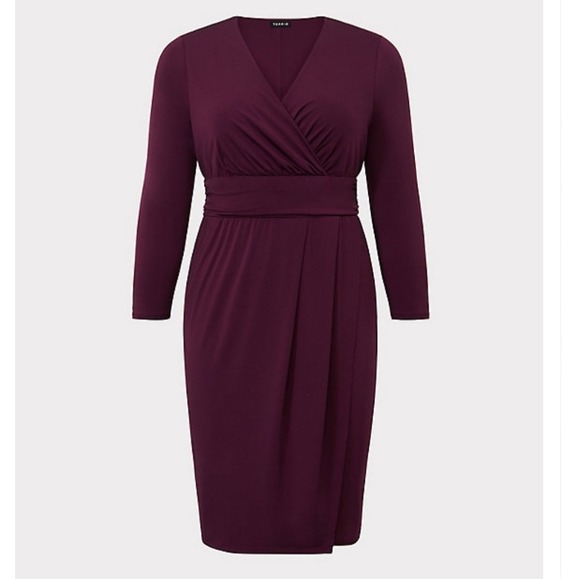 Studio knit surplice wrap dress - Picture 2 of 4